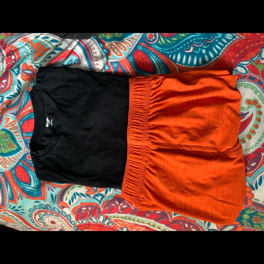 Of navy boys shirt and shorts